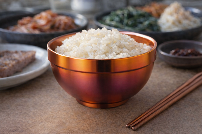 Anygleam Red Rainbow Rice Bowls – 5Pcs Small Stainless Steel, Single-Layer Anti-Scalding Cooking Utensils