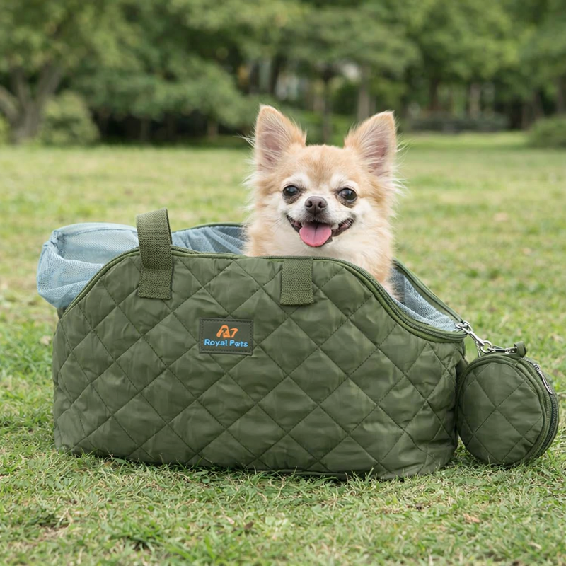 Anypet Green Pet Carrier Shoulder Bag – Breathable Travel Tote for Dogs & Cats