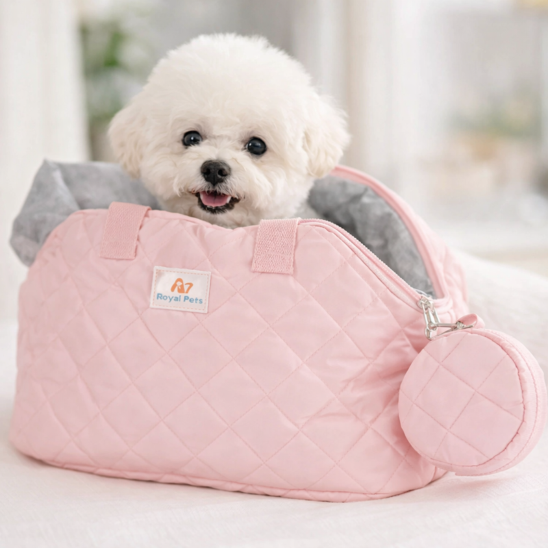 Anypet Pink Pet Carrier Shoulder Bag – Breathable Travel Tote for Dogs & Cats