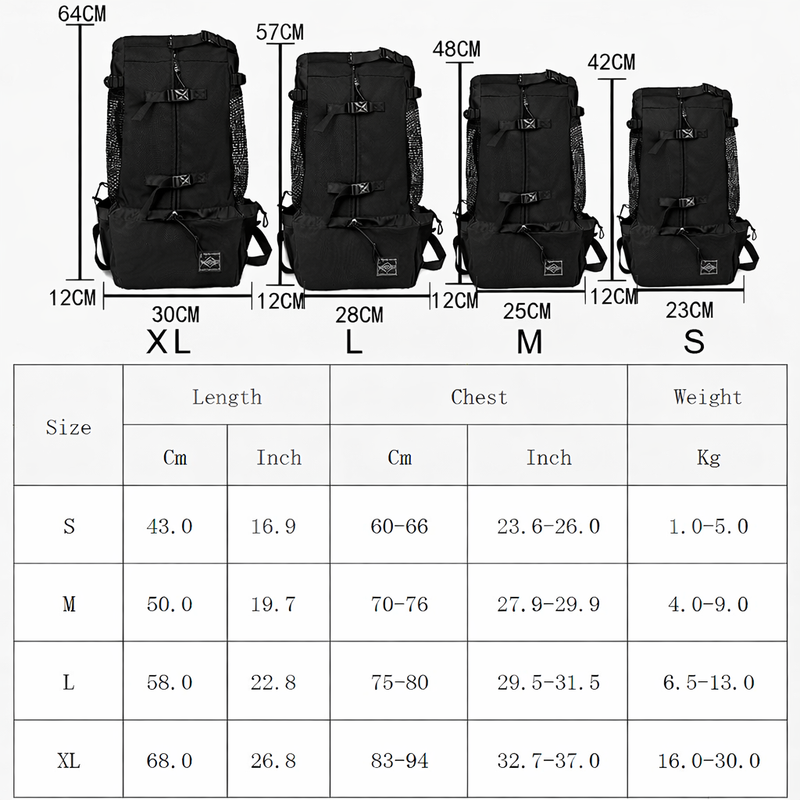 Anypet Medium Black Pet Carrier Backpack with Pockets – Travel & Driving Bag for Medium to Large Dogs
