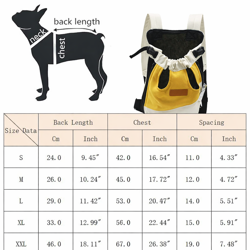 Anypet 3XL White and Yellow Denim Pet Carrier Backpack – Breathable Travel Bag with Pockets for Small Pets