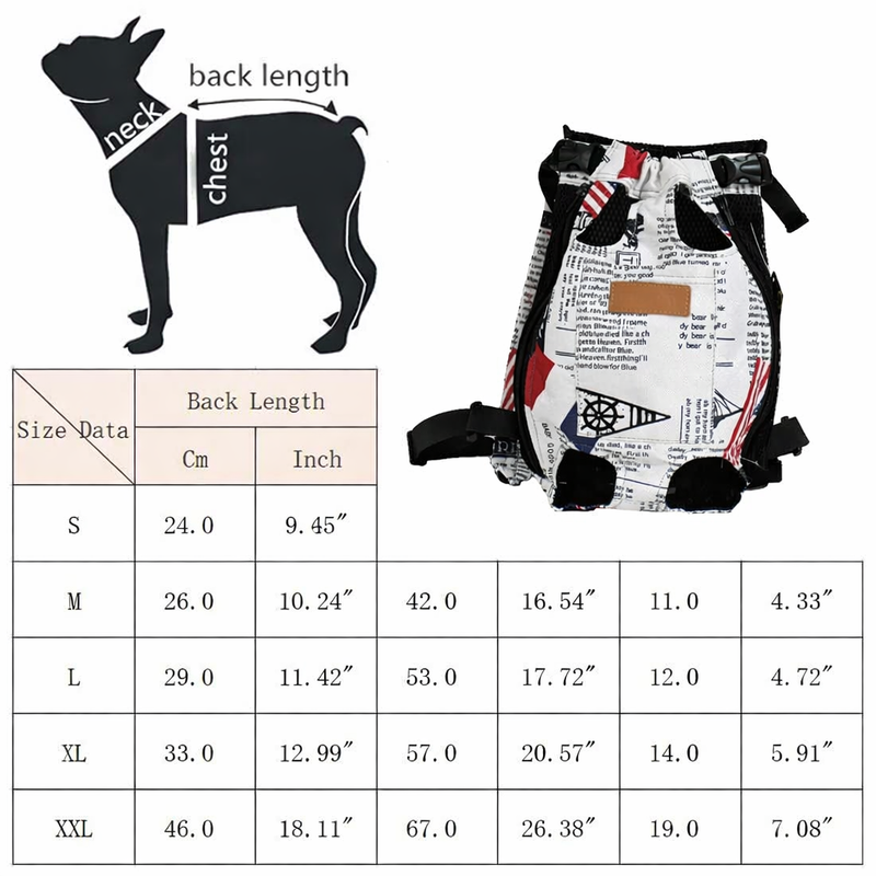 Anypet Small Magazine Printed Denim Pet Carrier Backpack – Breathable Travel Bag with Pockets for Small Pets