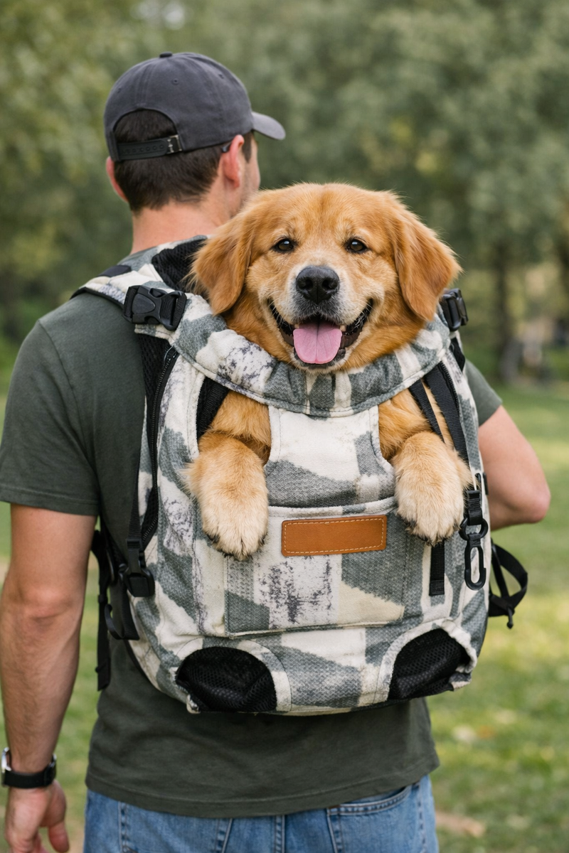 Anypet 3XL Patches Denim Pet Carrier Backpack – Breathable Travel Bag with Pockets for Small Pets