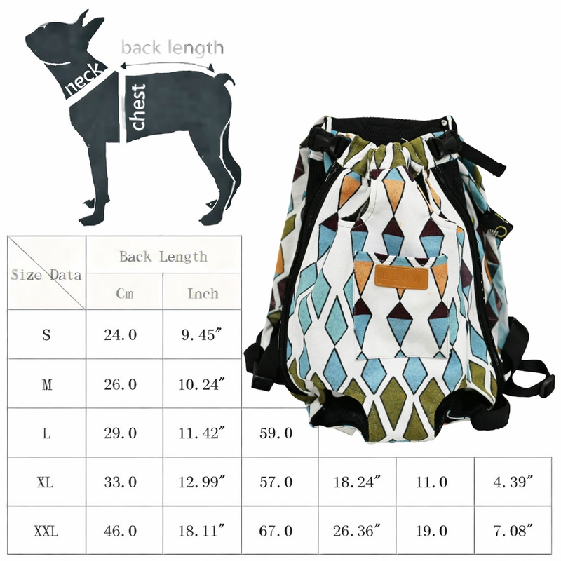 Anypet Medium Daimond Pattern Denim Pet Carrier Backpack – Breathable Travel Bag with Pockets for Small Pets