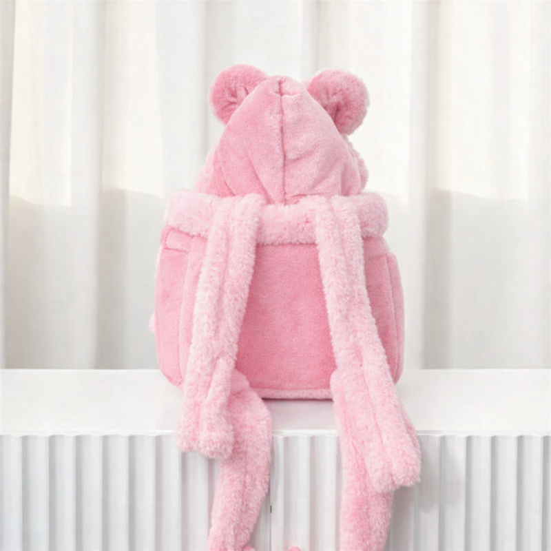 Anypet Large Pink Outdoor Pet Carrier Nest with Ear Hoodie