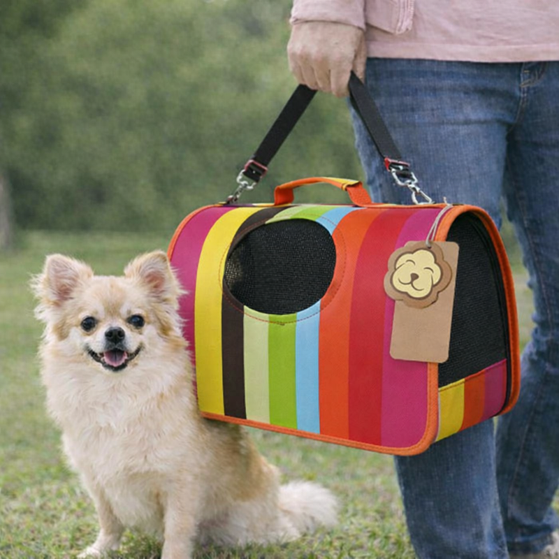 Anypet Medium Pet Sling Bag – Multi Color Pattern Shoulder Carrier for Dogs & Cats, Lightweight Travel Accessory