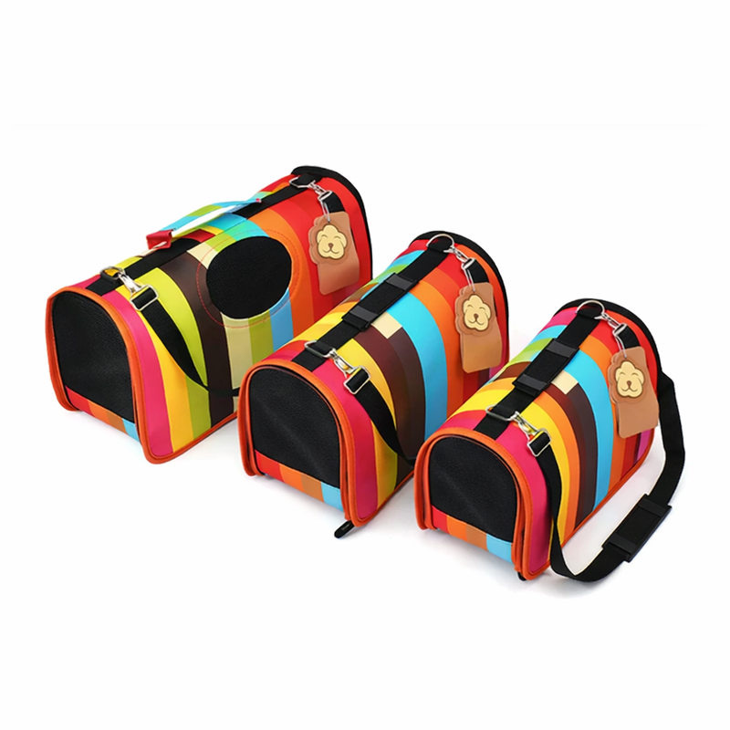 Anypet Medium Pet Sling Bag – Multi Color Pattern Shoulder Carrier for Dogs & Cats, Lightweight Travel Accessory