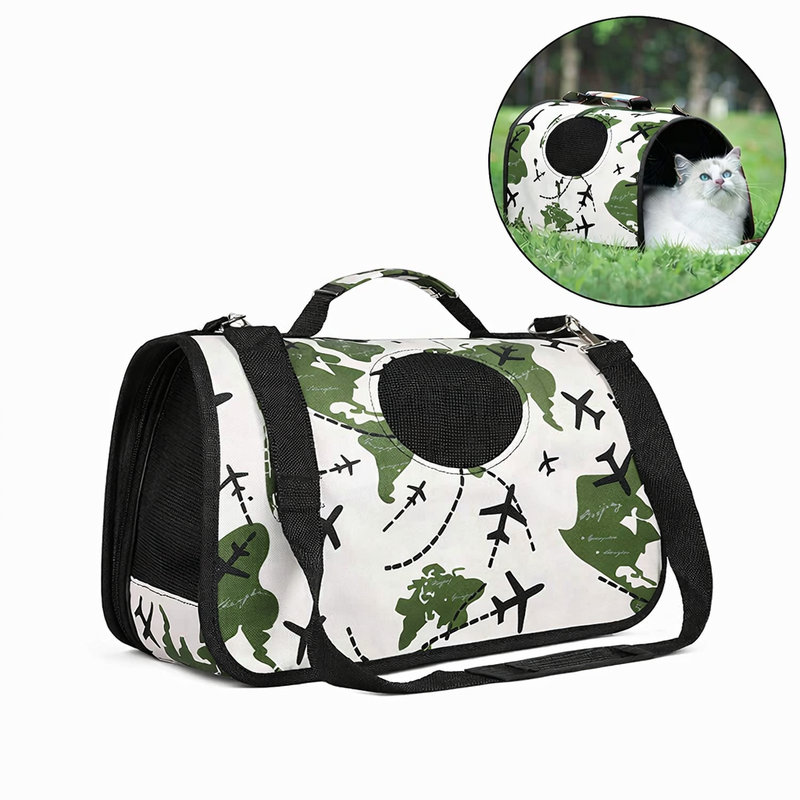Anypet Small Pet Sling Bag – Flying Plane Pattern Shoulder Carrier for Dogs & Cats, Lightweight Travel Accessory
