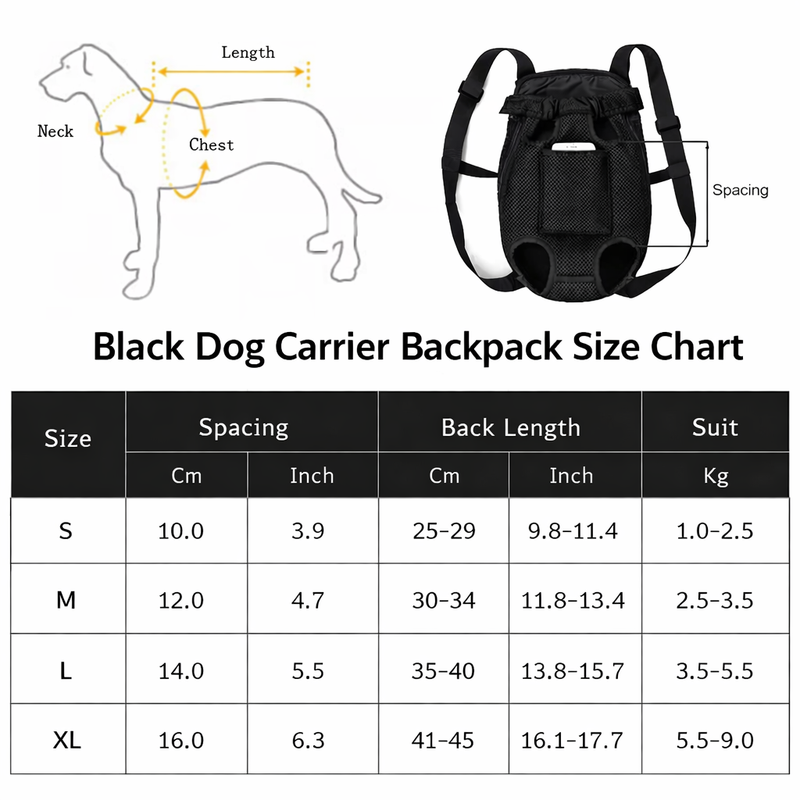 Anypet Black Denim Pet Carrier Backpack – Small Travel Bag with Front Pocket for Pets