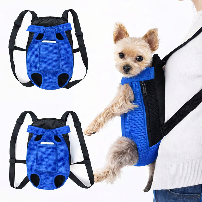 Anypet Navy blue Denim Pet Carrier Backpack – Small Travel Bag with Front Pocket for Pets