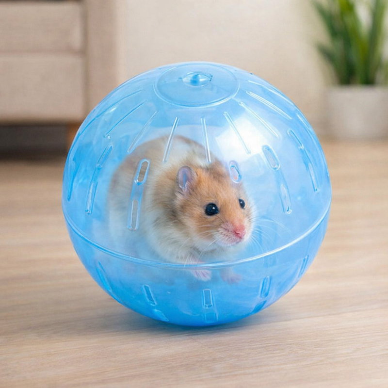 ANYPET Blue Small Pet Exercise Ball – Soft Running Ball for Hamsters & Mice
