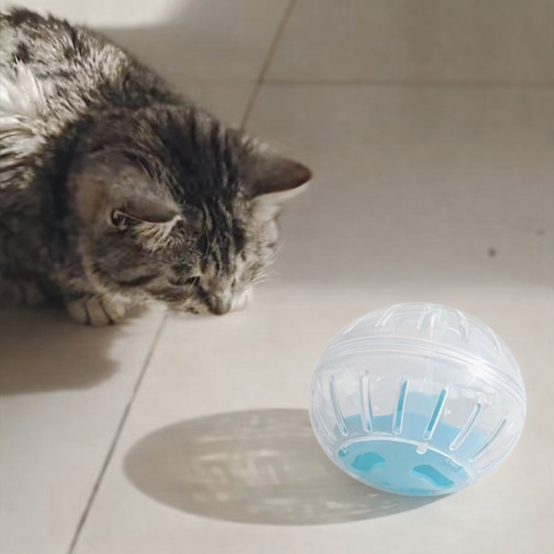 ANYPET White Blue Small Pet Exercise Ball – Soft Running Ball for Hamsters & Mice