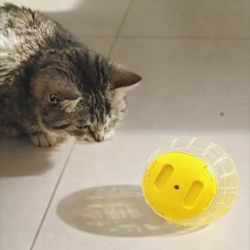 ANYPET White Yellow Small Pet Exercise Ball – Soft Running Ball for Hamsters & Mice