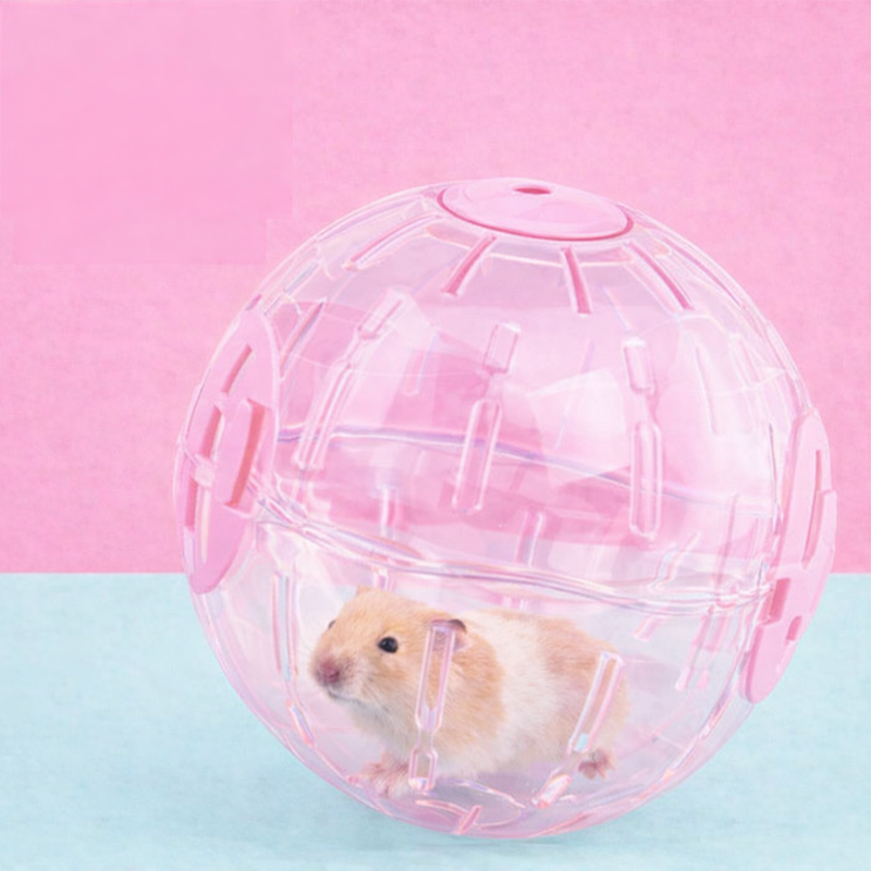 ANYPET White Pink Small Pet Exercise Ball – Soft Running Ball for Hamsters & Mice