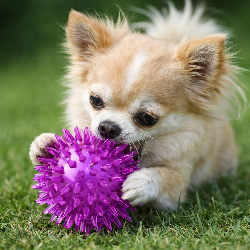 ANYPET Durable Rubber Chew Ball – Purple Dog Toy for Healthy Play & Training