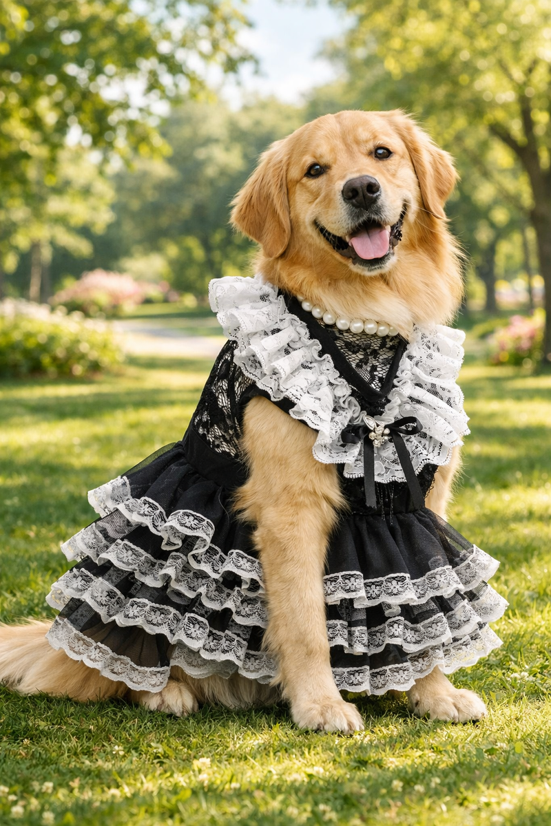 ANYPET Princess Dress - Pet Costume with Tassel Skirt for Special Occasions