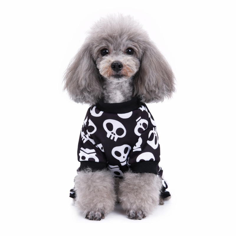 Anypet Dog Costume – Halloween Skull Dog Holiday Outfit & Fun Accessories