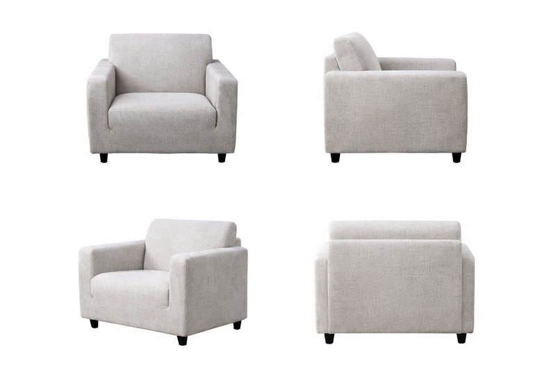 Anyseat 1-Seater Sofa Cover – Dirty White Style Slipcover for Living Room Chair Protection