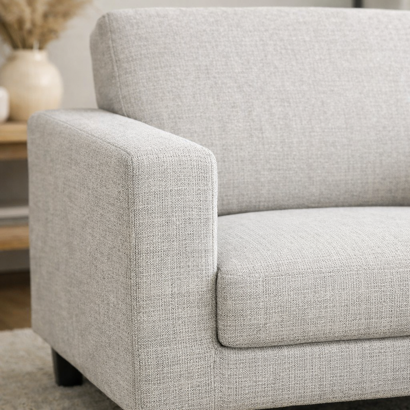 Anyseat 1-Seater Sofa Cover – Dirty White Style Slipcover for Living Room Chair Protection