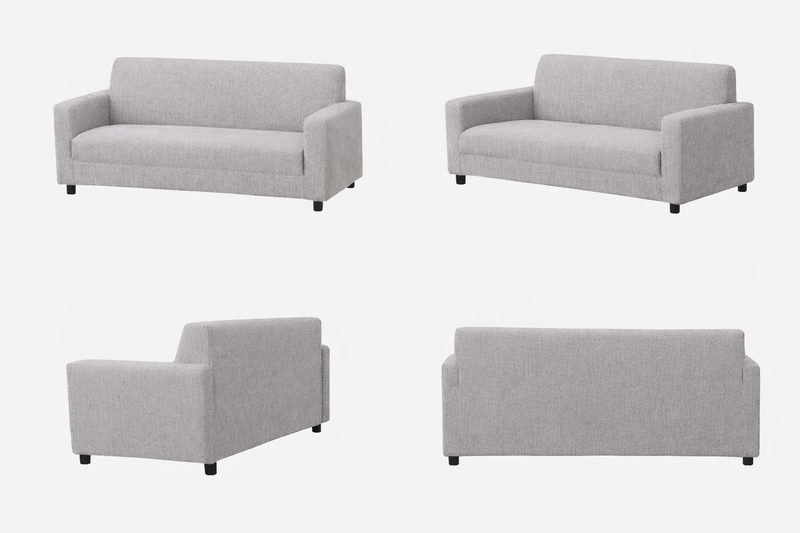 Anyseat 2-Seater Sofa Cover – Dirty White Style Slipcover for Living Room Chair Protection
