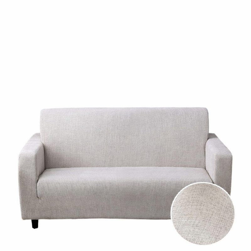 Anyseat 3-Seater Sofa Cover – Plain Dirty White Style Slipcover for Living Room Chair Protection