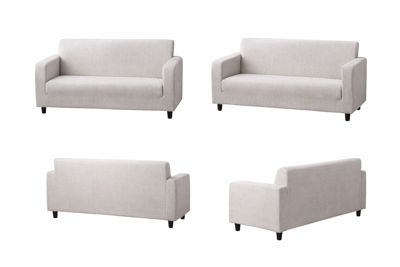 Anyseat 4-Seater Sofa Cover – Dirty White Style Slipcover for Living Room Chair Protection