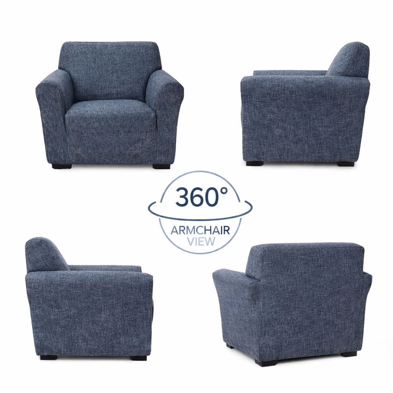 Anyseat 1-Seater Sofa Cover – Navy Blue Style Slipcover for Living Room Chair Protection