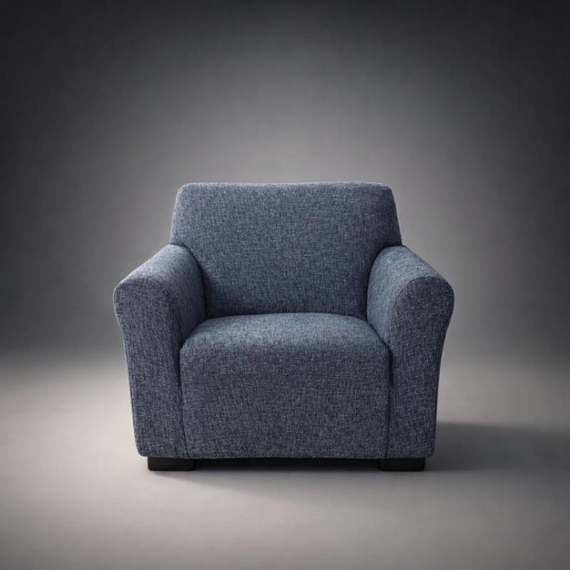 Anyseat 1-Seater Sofa Cover – Navy Blue Style Slipcover for Living Room Chair Protection