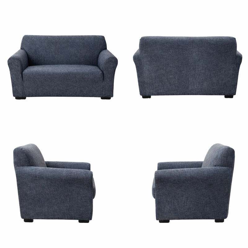 Anyseat 2-Seater Sofa Cover – Navy Blue Style Slipcover for Living Room Chair Protection