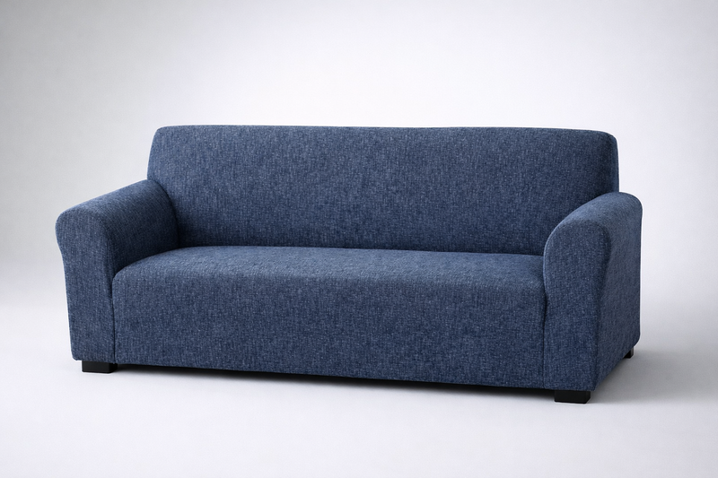 Anyseat 3-Seater Sofa Cover – Navy Blue Style Slipcover for Living Room Chair Protection