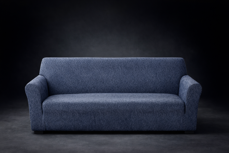 Anyseat 4-Seater Sofa Cover – Navy Blue Style Slipcover for Living Room Chair Protection