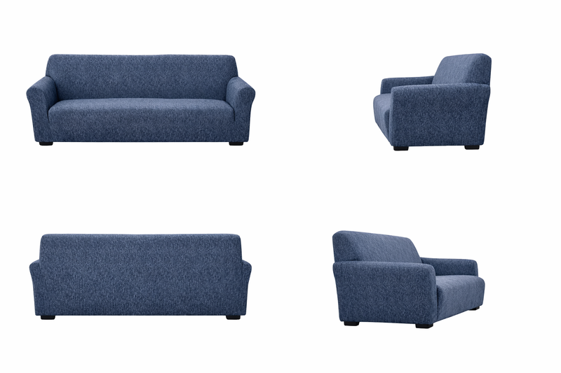 Anyseat 4-Seater Sofa Cover – Navy Blue Style Slipcover for Living Room Chair Protection