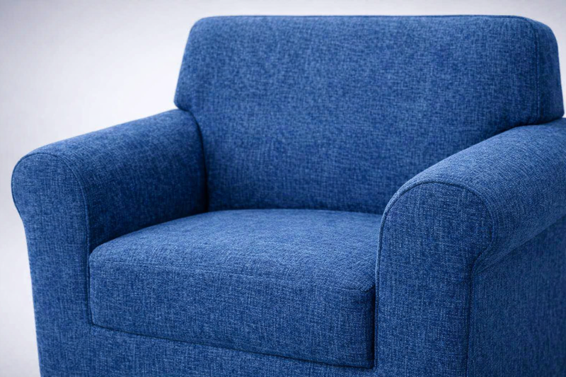Anyseat 1-Seater Sofa Cover – Plain Blue Style Slipcover for Living Room Chair Protection