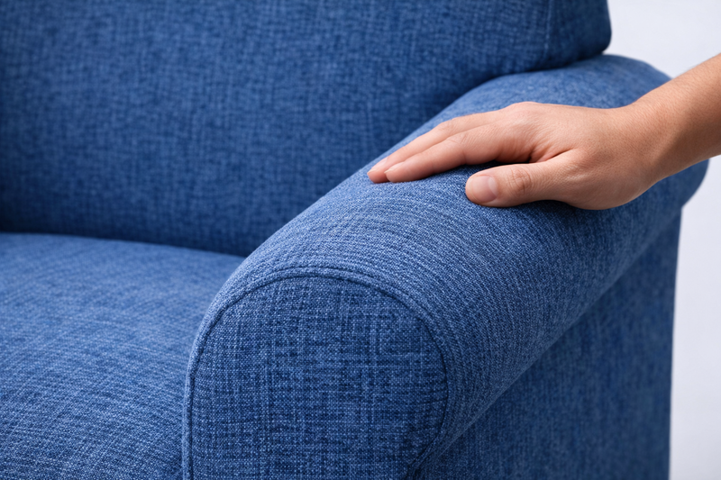 Anyseat 1-Seater Sofa Cover – Plain Blue Style Slipcover for Living Room Chair Protection
