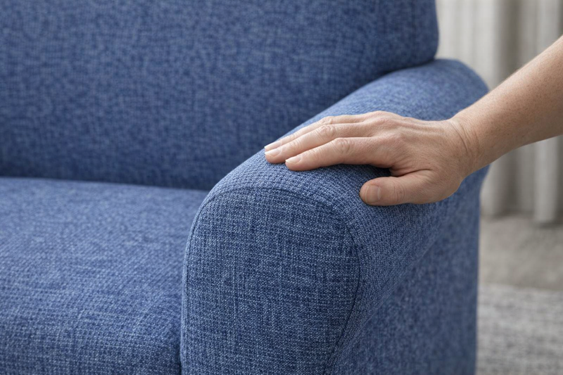Anyseat 2-Seater Sofa Cover – Plain Blue Style Slipcover for Living Room Chair Protection