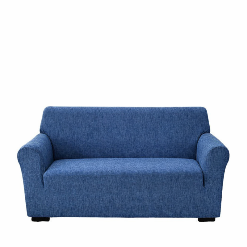 Anyseat 3-Seater Sofa Cover – Plain Blue Style Slipcover for Living Room Chair Protection