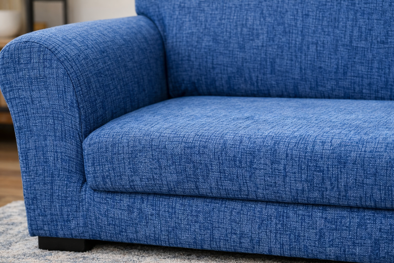 Anyseat 3-Seater Sofa Cover – Plain Blue Style Slipcover for Living Room Chair Protection