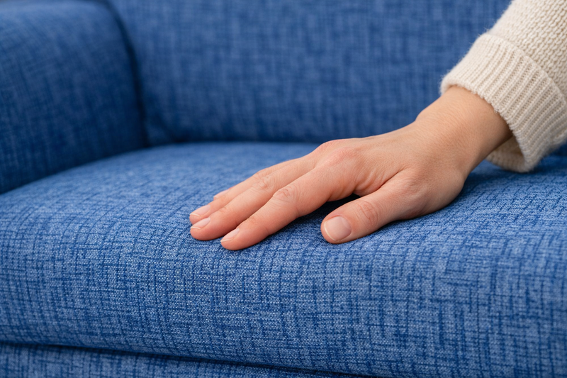 Anyseat 3-Seater Sofa Cover – Plain Blue Style Slipcover for Living Room Chair Protection