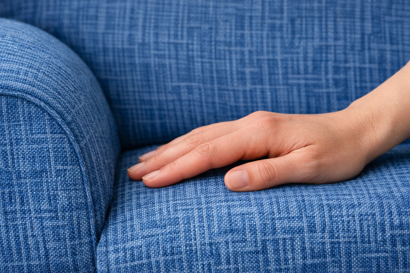 Anyseat 4-Seater Sofa Cover – Plain Blue Style Slipcover for Living Room Chair Protection