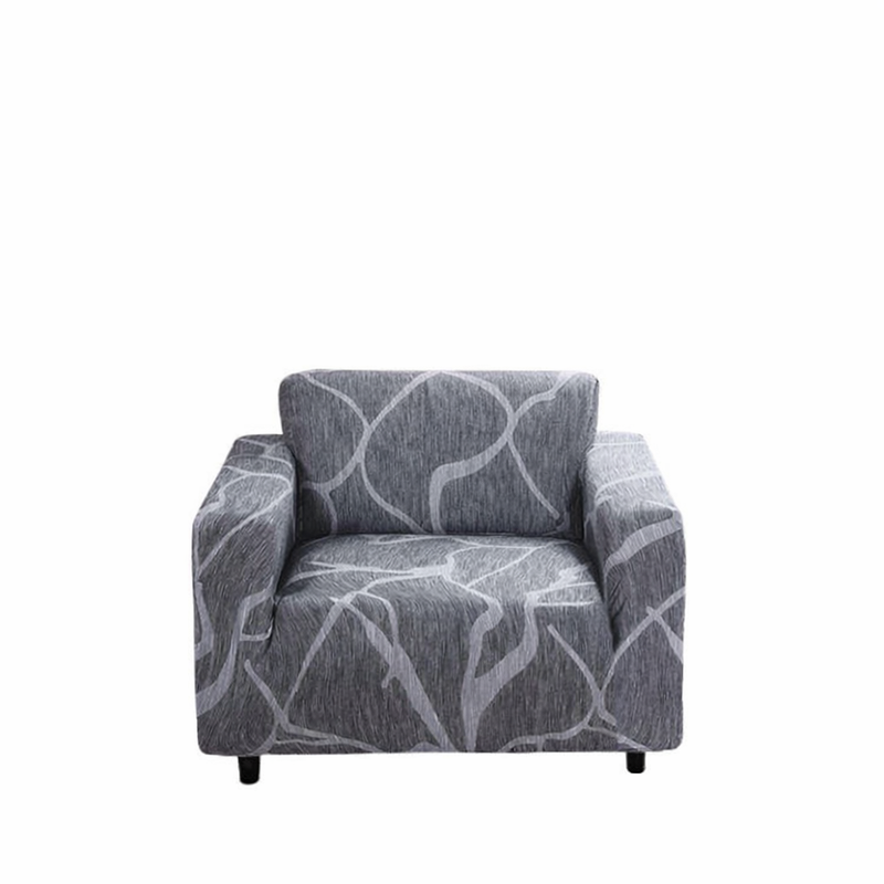 Anyseat Dark Gray Sofa Cover – 1‑Seater Stretchable Slipcover for Living Room Chair Protection