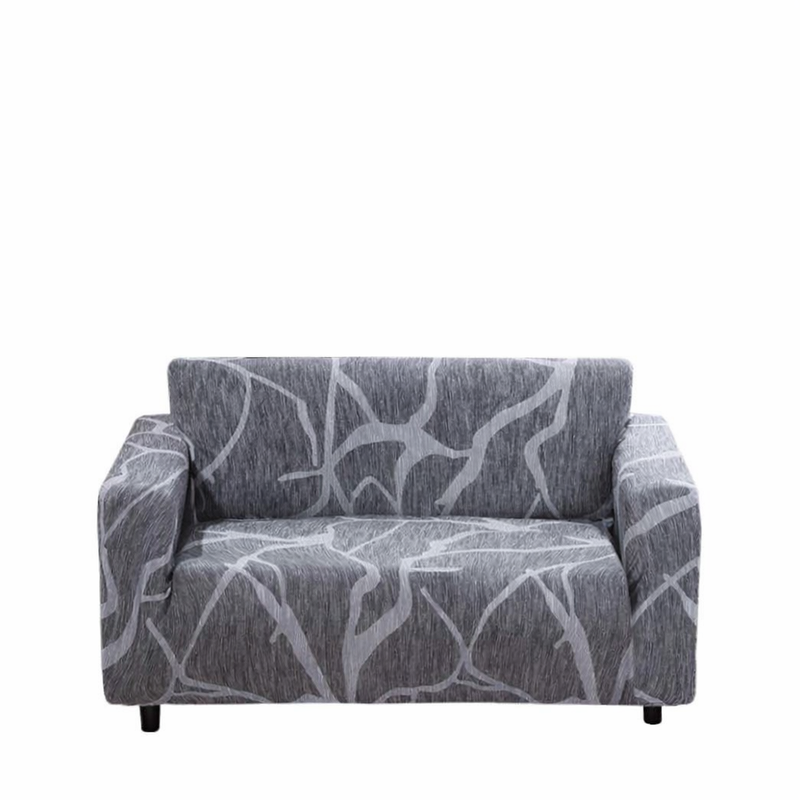 Anyseat Dark Gray Sofa Cover – 2‑Seater Stretchable Slipcover for Living Room Chair Protection