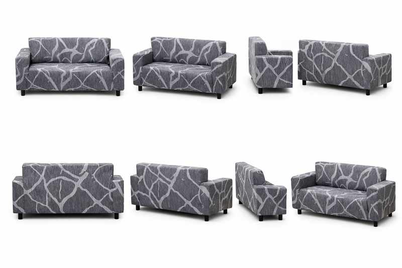 Anyseat Dark Gray Sofa Cover – 2‑Seater Stretchable Slipcover for Living Room Chair Protection