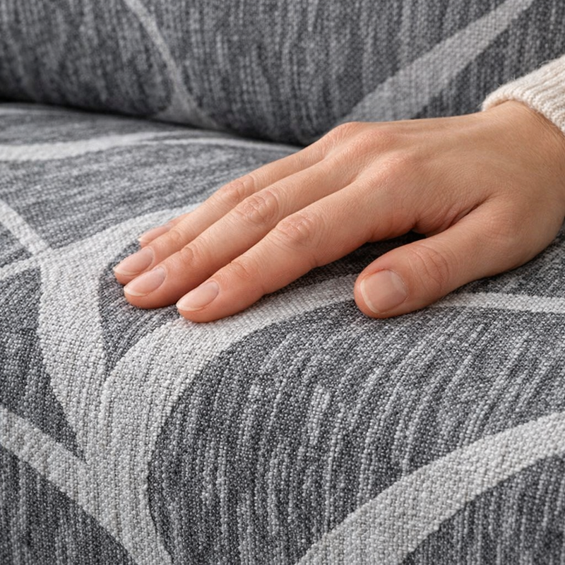 Anyseat Dark Gray Sofa Cover – 2‑Seater Stretchable Slipcover for Living Room Chair Protection