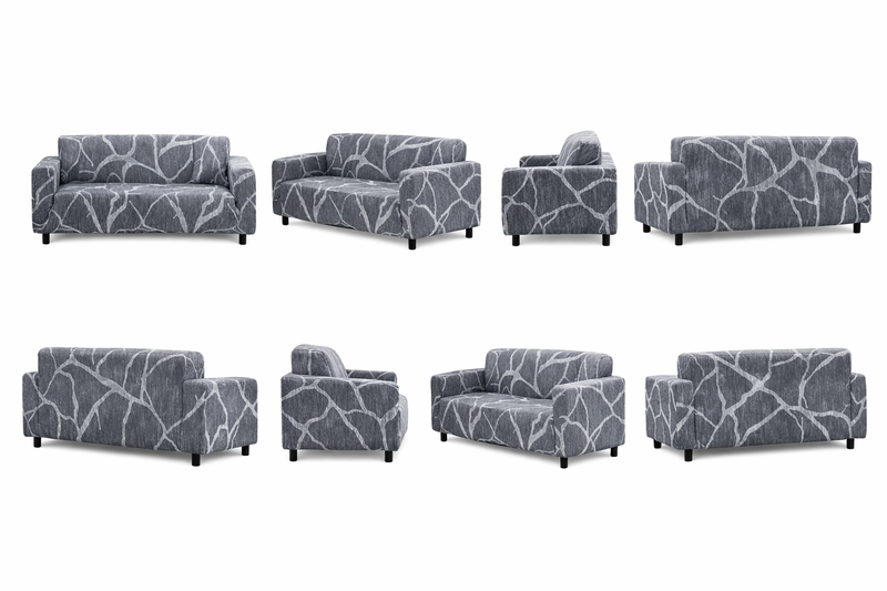 Anyseat Dark Gray Sofa Cover – 3‑Seater Stretchable Slipcover for Living Room Chair Protection