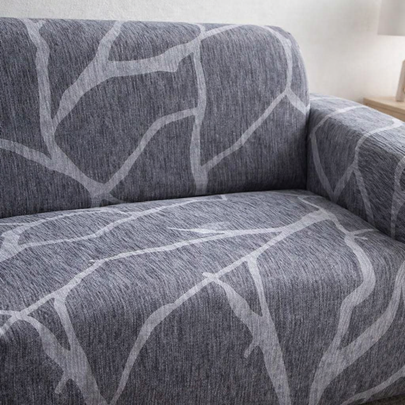Anyseat Dark Gray Sofa Cover – 3‑Seater Stretchable Slipcover for Living Room Chair Protection
