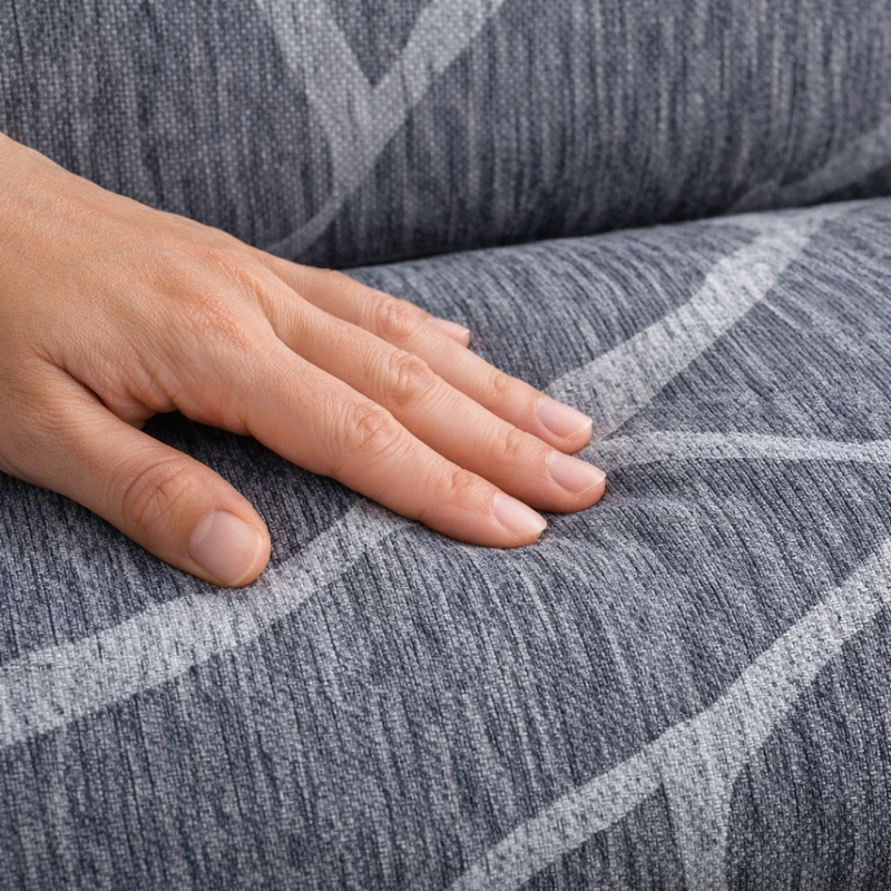 Anyseat Dark Gray Sofa Cover – 3‑Seater Stretchable Slipcover for Living Room Chair Protection