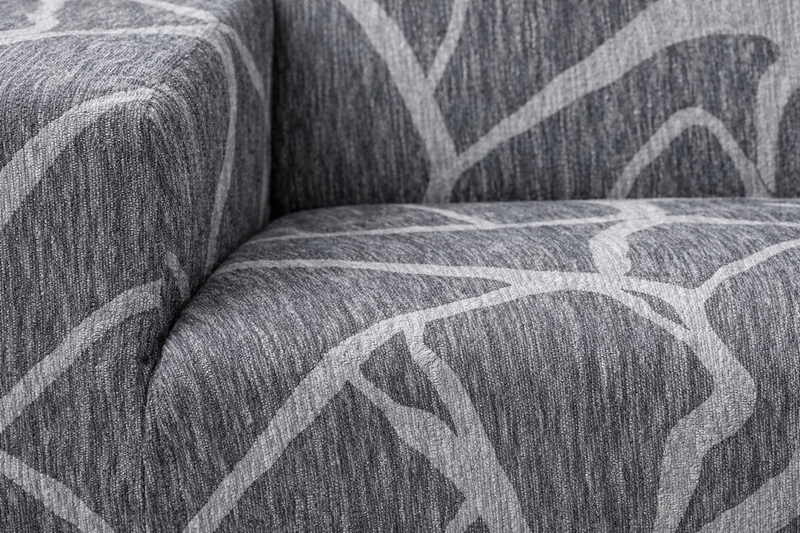 Anyseat Dark Gray Sofa Cover – 4‑Seater Stretchable Slipcover for Living Room Chair Protection
