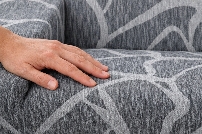 Anyseat Dark Gray Sofa Cover – 4‑Seater Stretchable Slipcover for Living Room Chair Protection