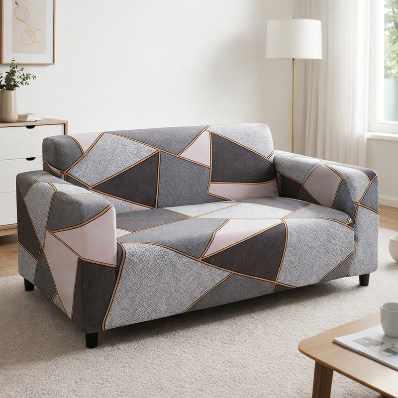 Anyseat 3-Seater Sofa Cover – Gray Pink Style Slipcover for Living Room Chair Protection