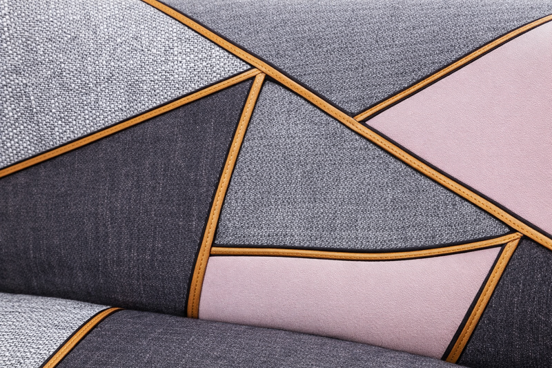 Anyseat 4-Seater Sofa Cover – Gray Pink Style Slipcover for Living Room Chair Protection